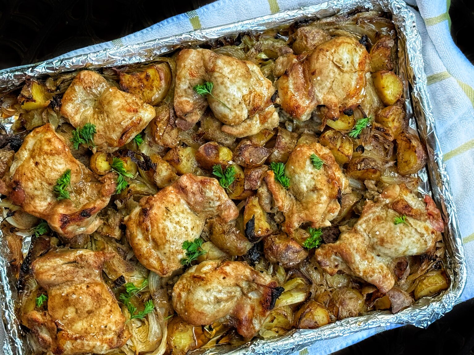 Sheet Pan Chicken with Potatoes and Cabbage – Everyday Champagne